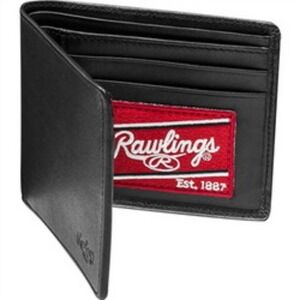 Rawlings Heart of the‎ Hide Bi-Fold Leather Wallet Black